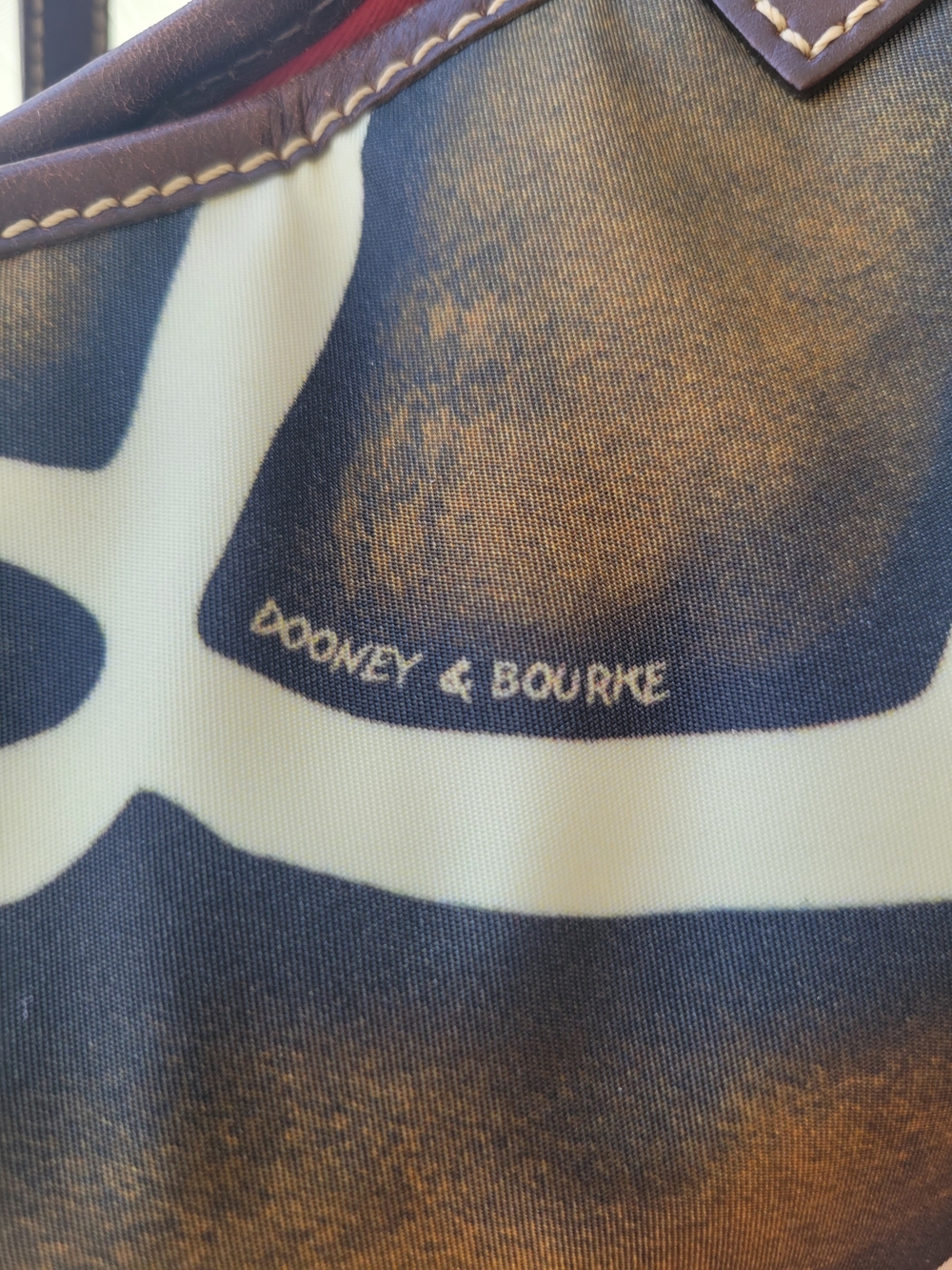 Dooney & Bourke Brown and Cream Giraffe-Print Tote - Picture 3 of 5